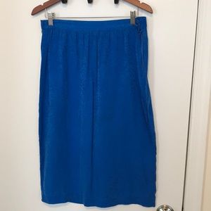 Vintage Cobalt blue silk skirt